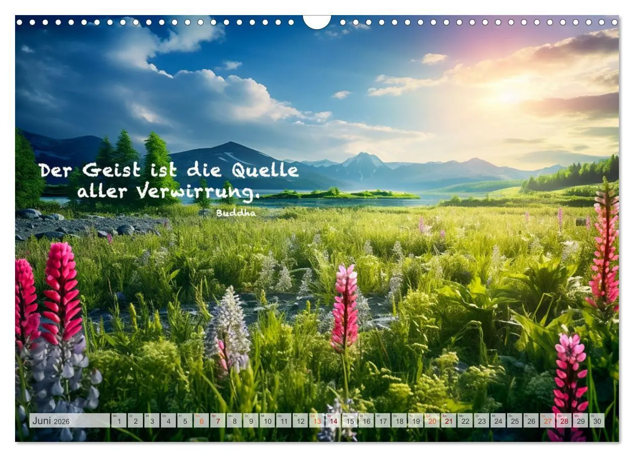 Bild: 9783457531679 | Meditation und innerer Frieden (Wandkalender 2026 DIN A3 quer),...